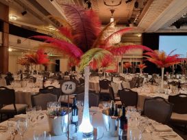 ostrich feather centrepieces London Marriott Park lane3