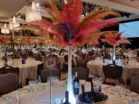 ostrich feather centrepieces London Marriott Park lane8